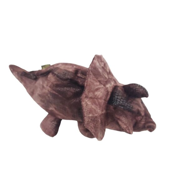 Russ Tyrone Triceratops‎ Dinosaur Bean Bag 14" Plush Brown Dino Stuffed Toy - Picture 7 of 8